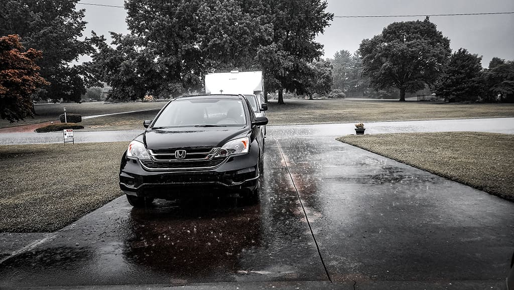 rainy, stormy day in Seymour