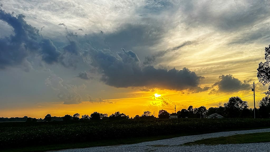 first time i’ve seen temps in the 70’s for awhile – and sunset 50