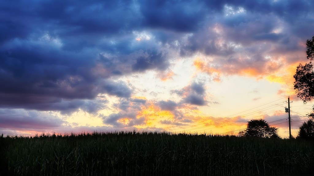 late summer Indiana sunset